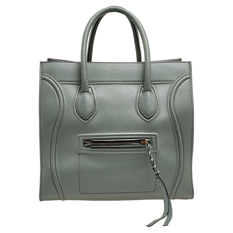 Celine Grey Leather Medium Phantom Luggage Tote at 1stDibs