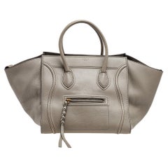 Celine Grey Leather Medium Phantom Luggage Tote