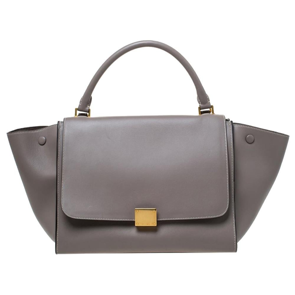 Celine Grey Leather Medium Trapeze Bag