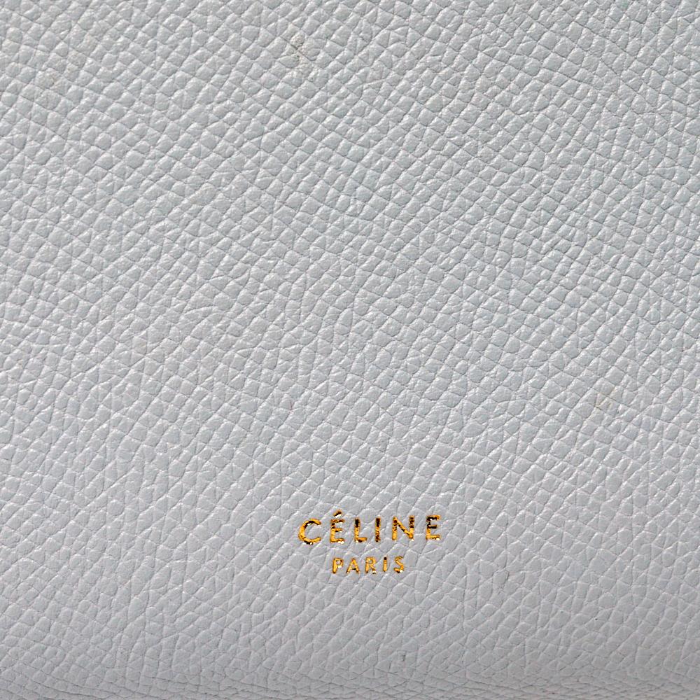 Celine Grey Leather Nano Belt Top Handle Bag 1