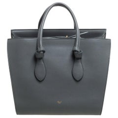 Celine Grey Leather Small Tie Tote