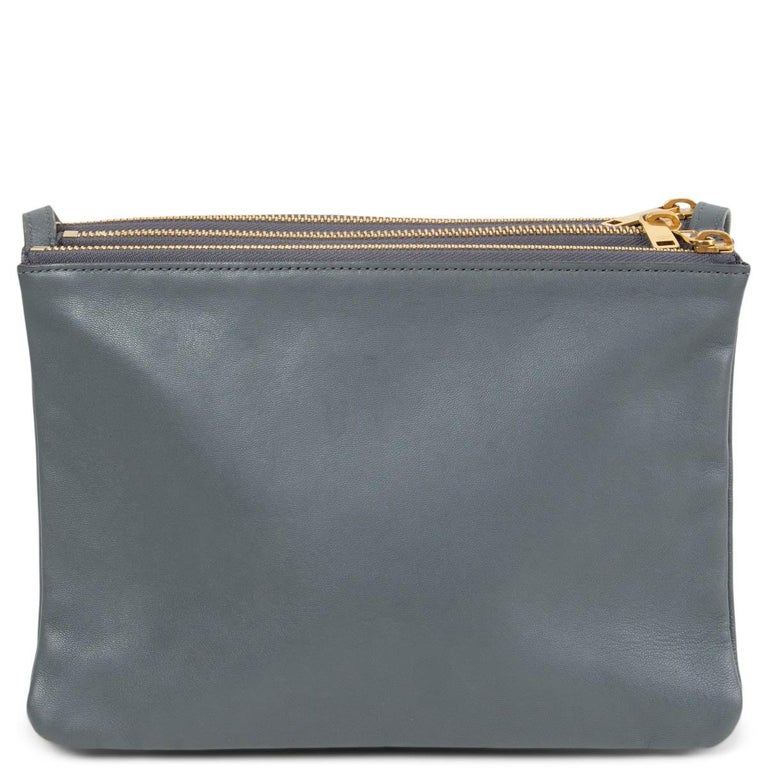 CELINE Trio Large leather Shoulder Bag Cross body black
