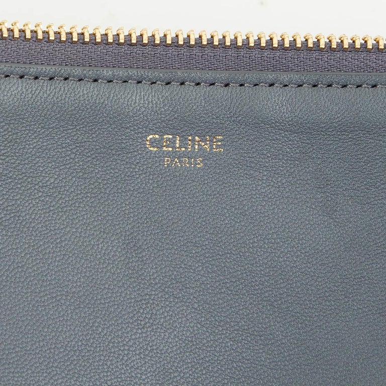 Trio leather crossbody bag Celine Grey in Leather - 35421972