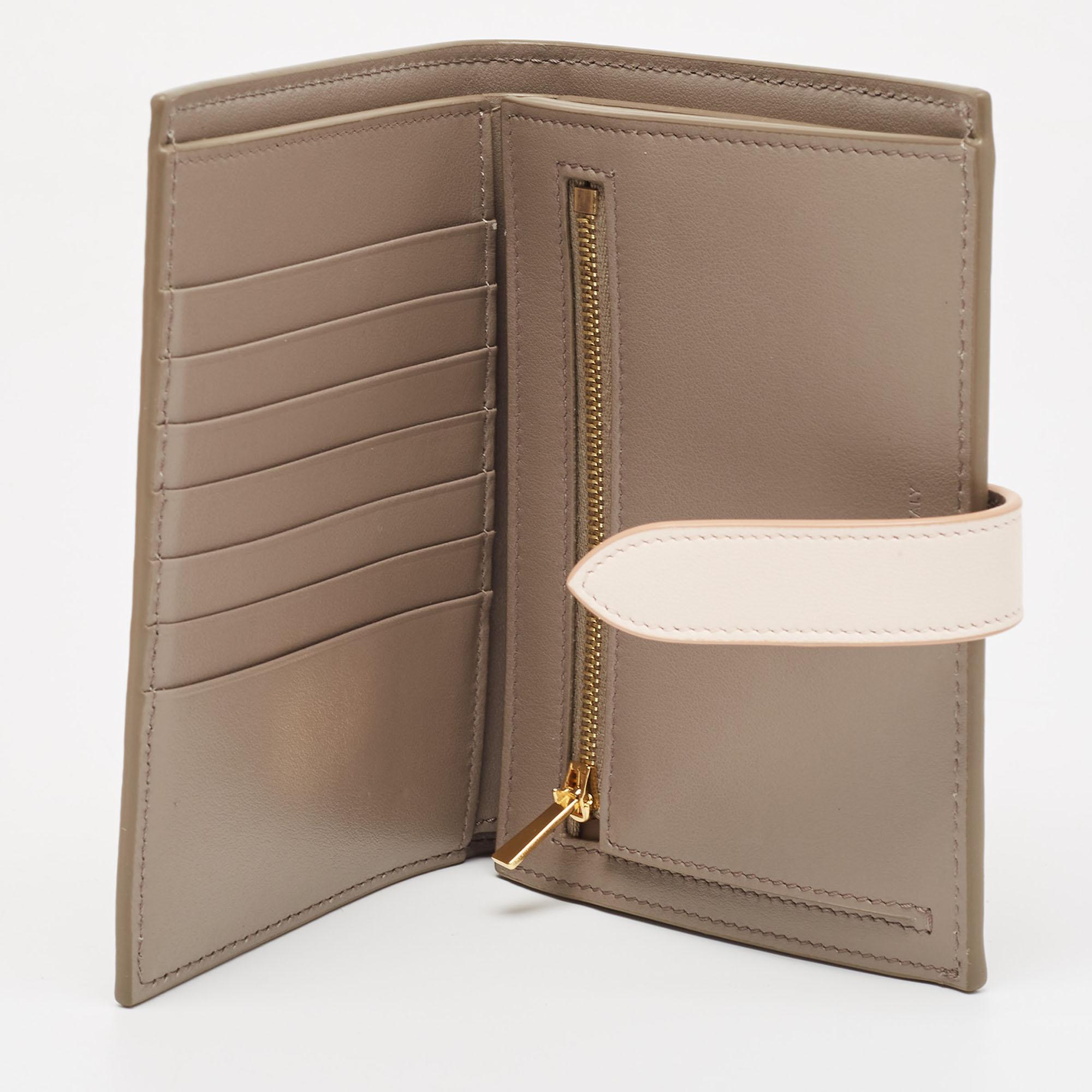 Women's Celine Grey/Pink Leather Medium Compact Wallet