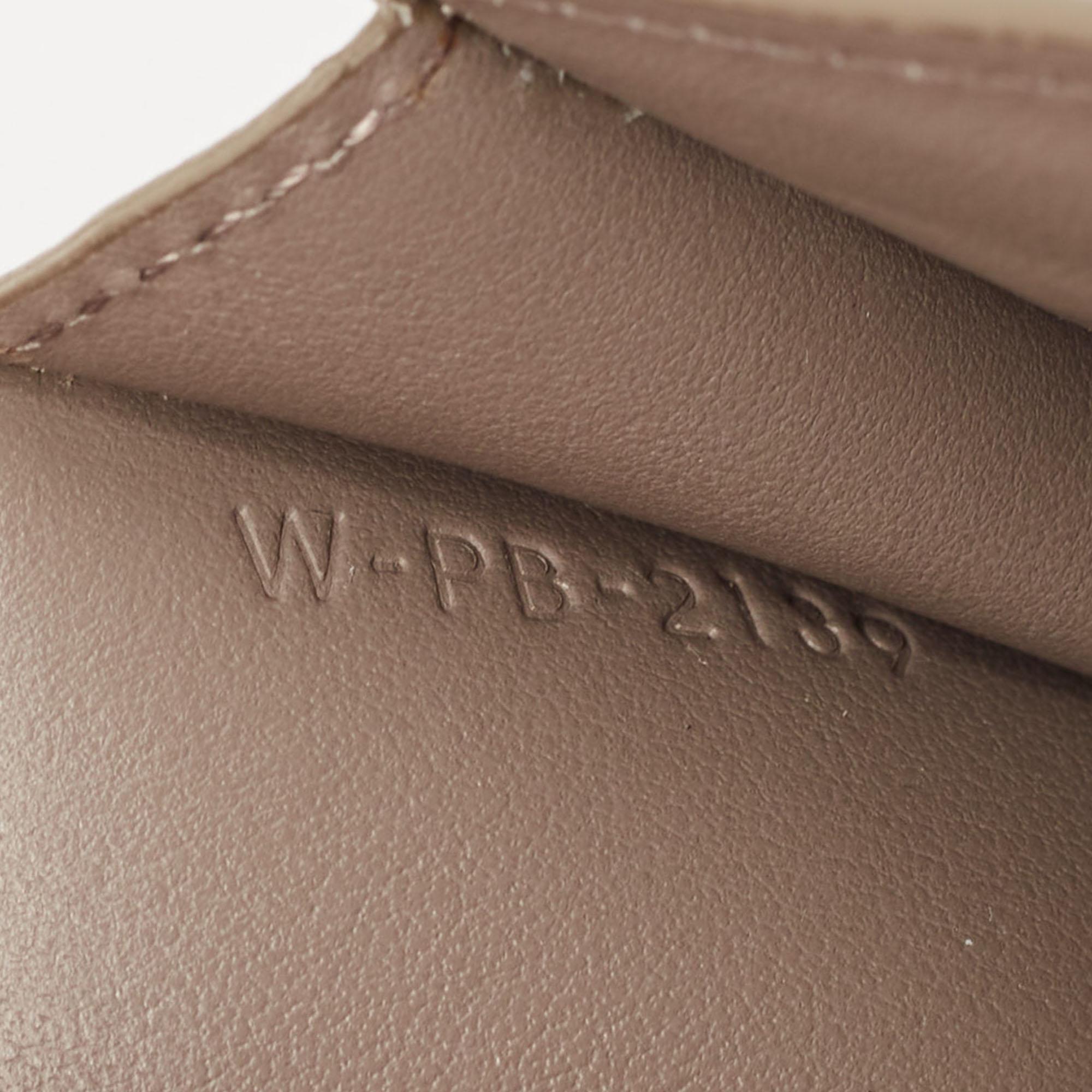 Celine Grey/Pink Leather Medium Compact Wallet 5