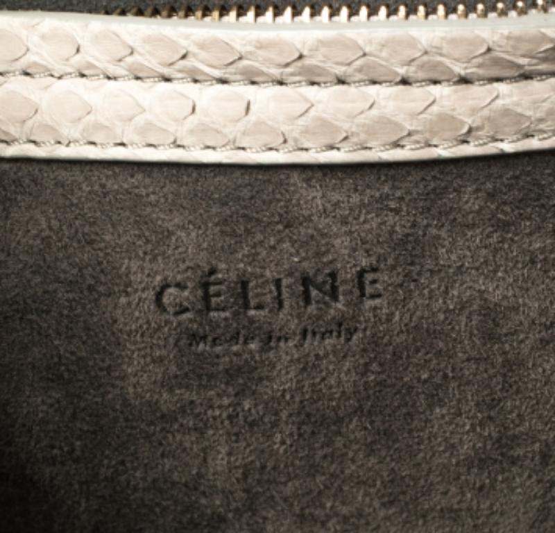 Celine Grey Python Medium Phantom Luggage Tote For Sale 5