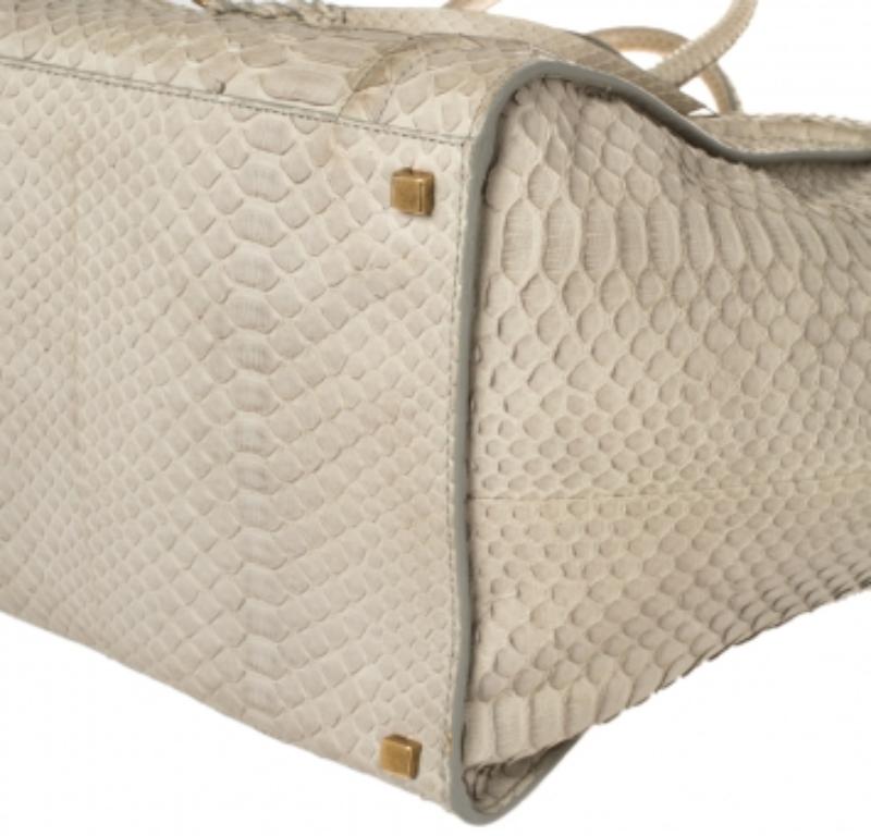 Celine Grey Python Medium Phantom Luggage Tote For Sale 1