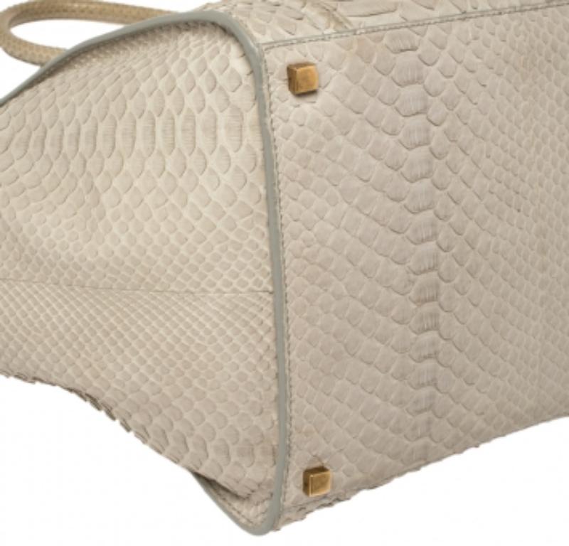 Celine Grey Python Medium Phantom Luggage Tote For Sale 2