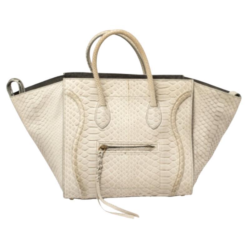 Celine Grey Python Medium Phantom Luggage Tote For Sale