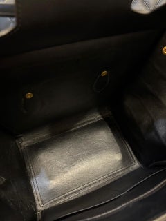 Celine Grey Suede Croc-Embossed Tie Tote