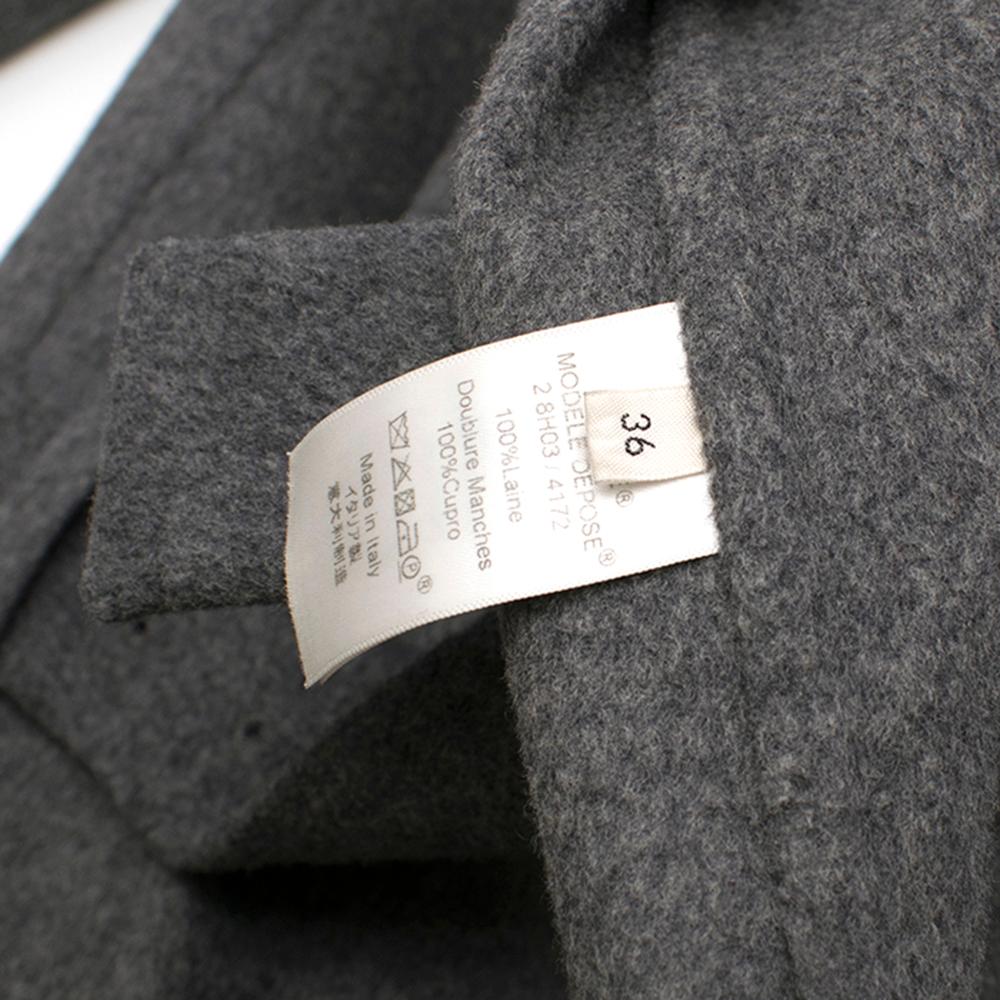 Celine Grey Wool A-Line Belted Coat - Size US 4 1