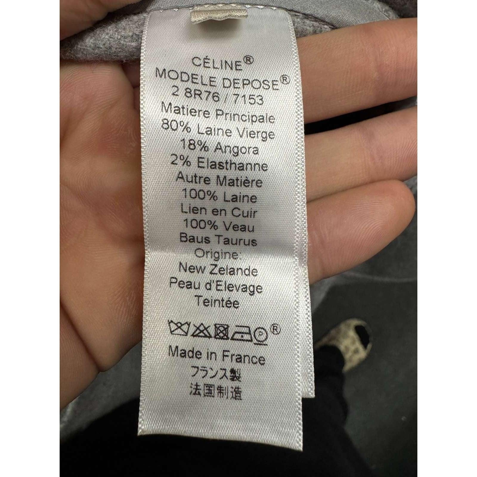 Celine Grey Wool Blend Coat - Size XS (FR 34) in vendita 1