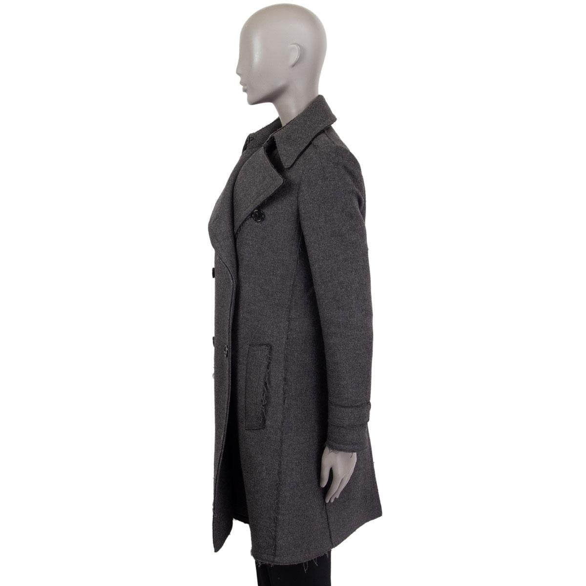 Noir Céline grise - Manteau à double épaisseur, 40 M en vente