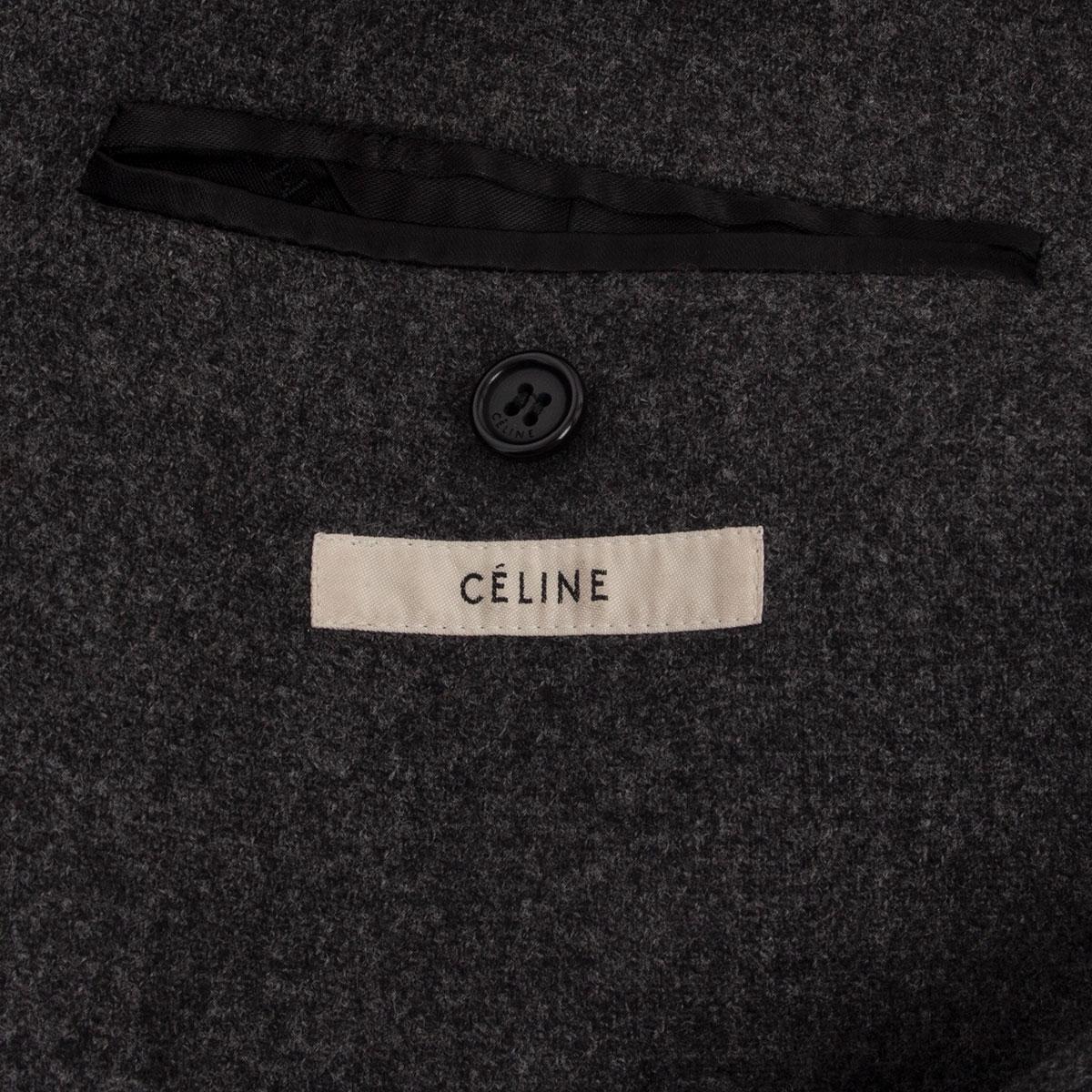 Céline grise - Manteau à double épaisseur, 40 M en vente 1