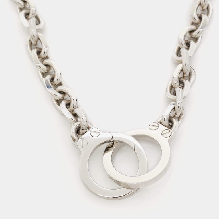 celine-handcuff-silver-tone-chain-necklace-for-sale-at-1stdibs