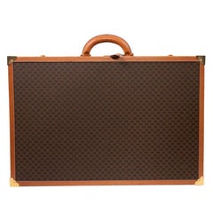 CELINE Hard Suitcase In Brown Canvas 
