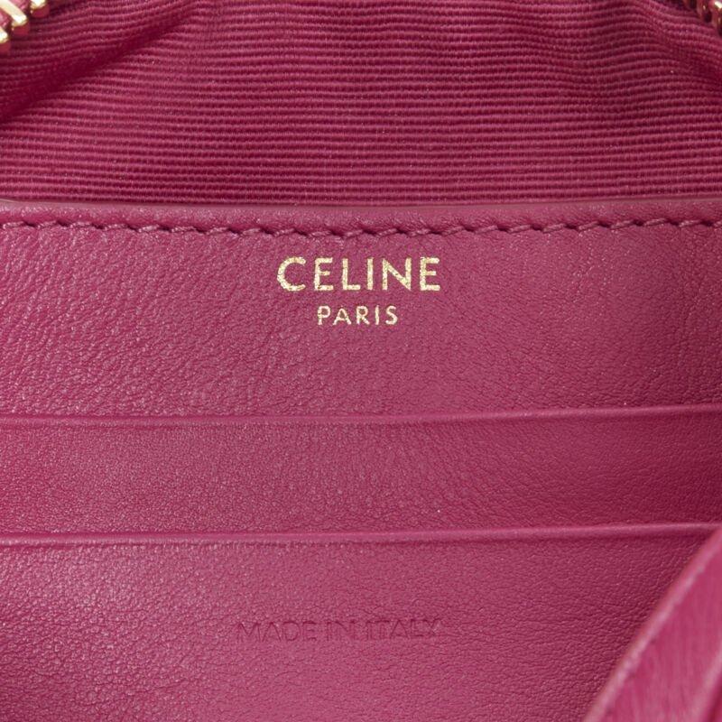 CELINE Hedi Slimane 2019 C Charm pink quilted small crossbody camera bag For Sale 6