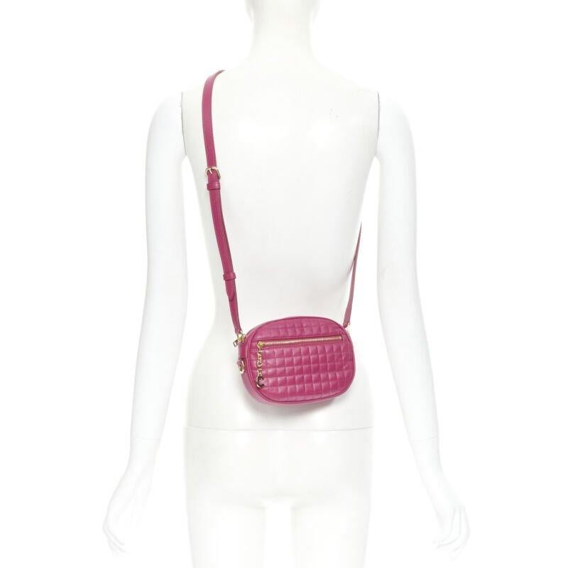 CELINE Hedi Slimane 2019 C Charm pink quilted small crossbody camera bag
Reference: TGAS/B01431
Brand: Celine
Designer: Hedi Slimane
Model: Small C Charm camera bag
Collection: 2019
Material: Leather
Color: Pink
Pattern: Solid
Closure: Zip
Extra