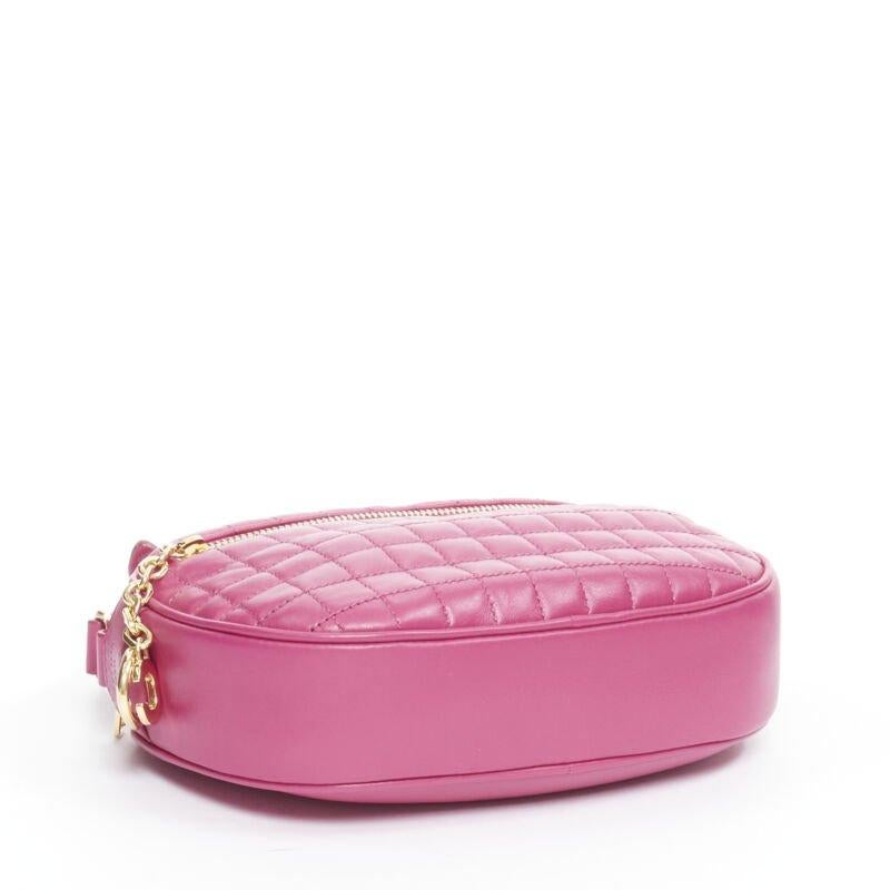 CELINE Hedi Slimane 2019 C Charm pink quilted small crossbody camera bag For Sale 1