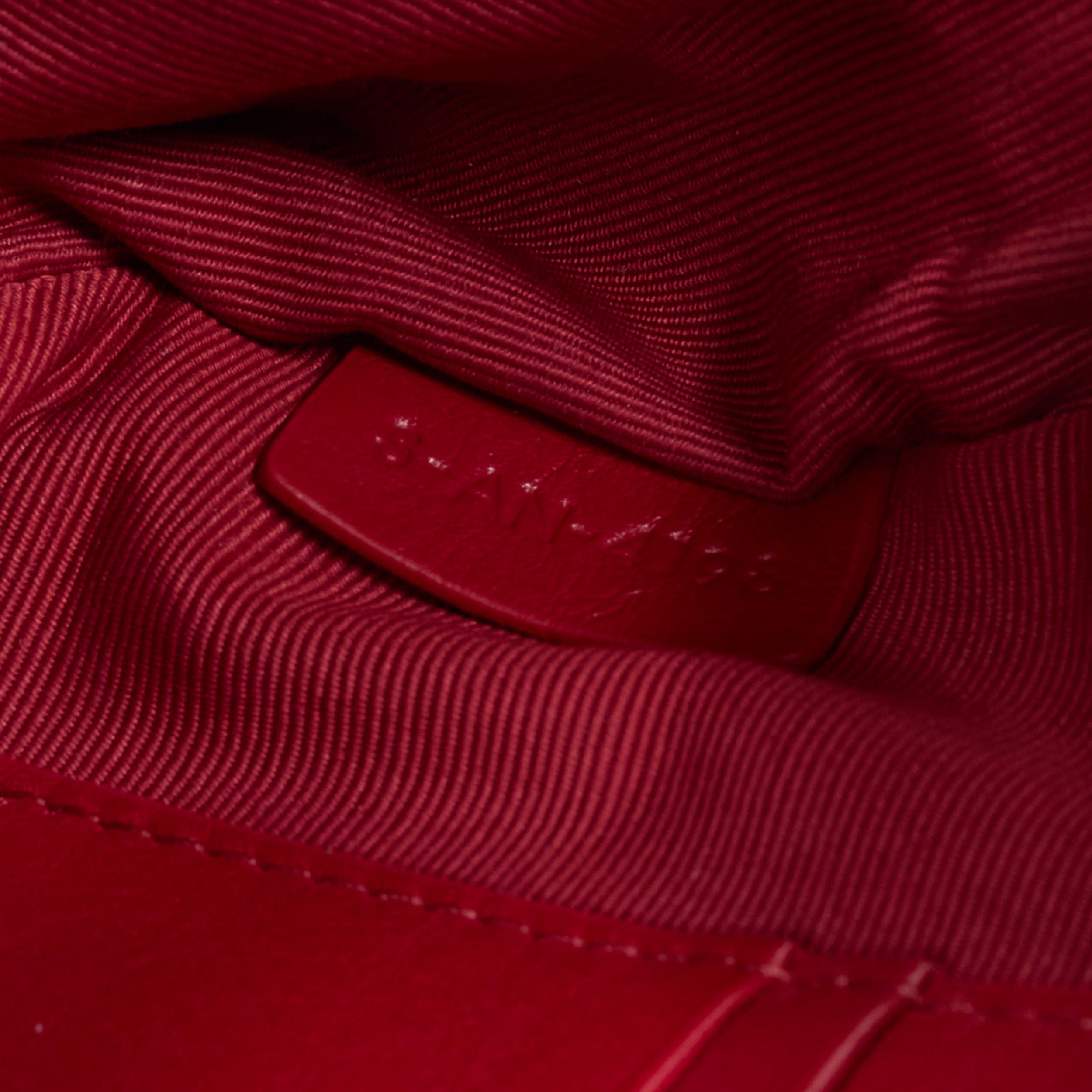 CELINE Hedi Slimane 2019 C Charm red quilted small crossbody camera bag 9