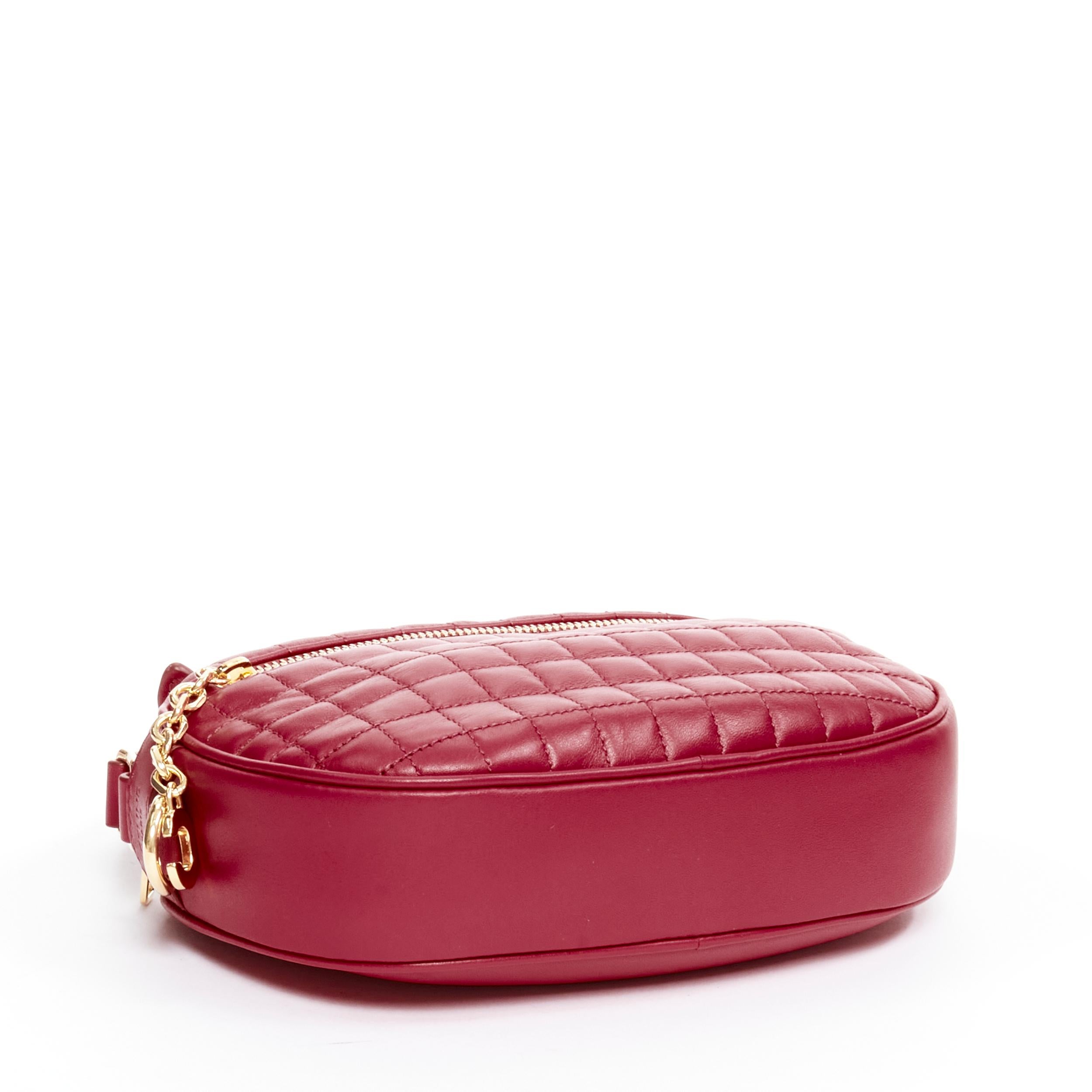 CELINE Hedi Slimane 2019 C Charm red quilted small crossbody camera bag For Sale 1
