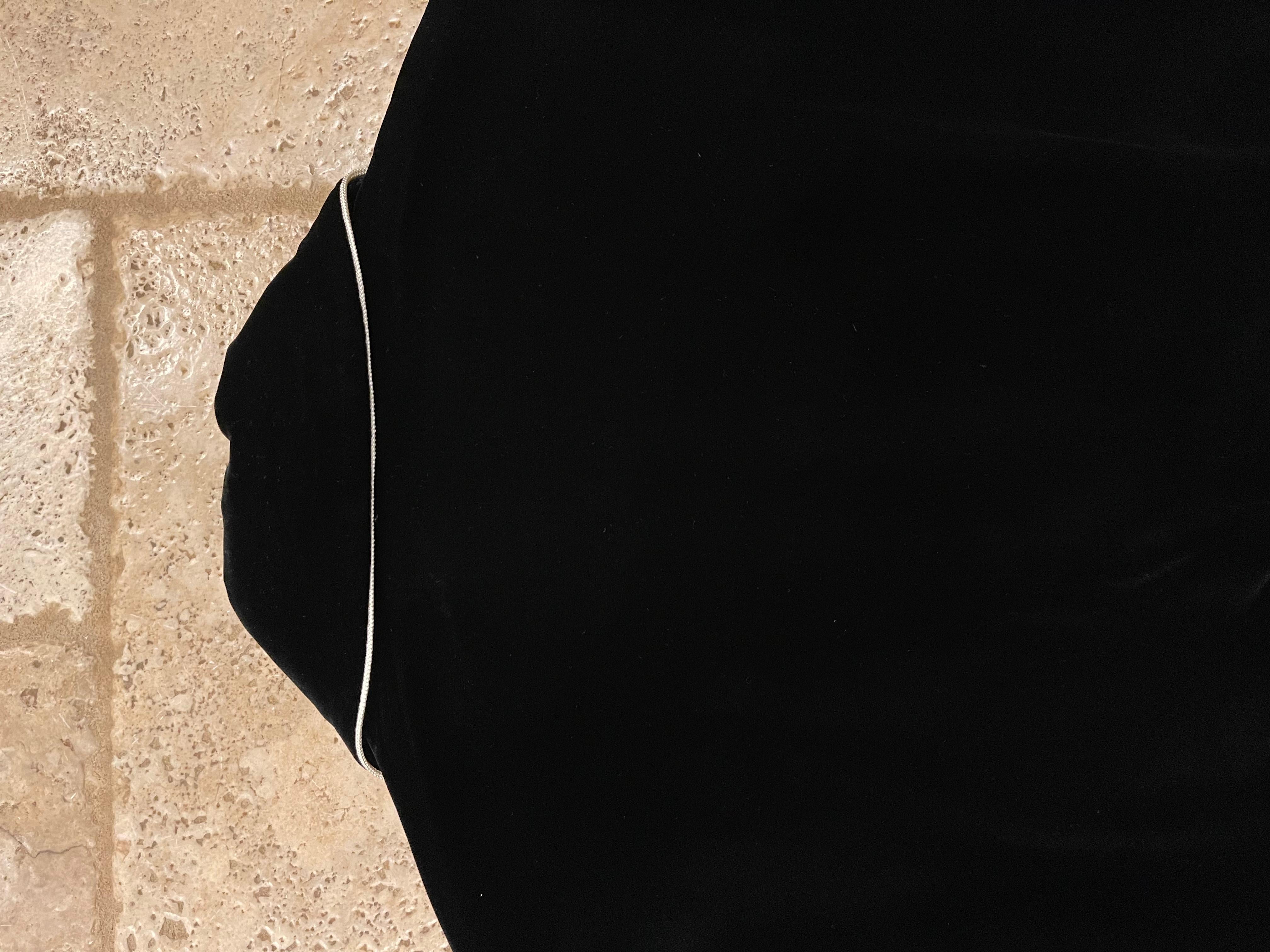 Celine Hedi Slimane Black Velvet Teddy Varsity Jacket RARE size 48 6