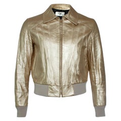 Celine, Hedi Slimane gold leather jacket