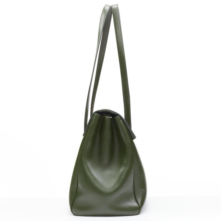 CELINE Hedi Slimane Large Soft 16 bag khaki green smooth calfskin ...