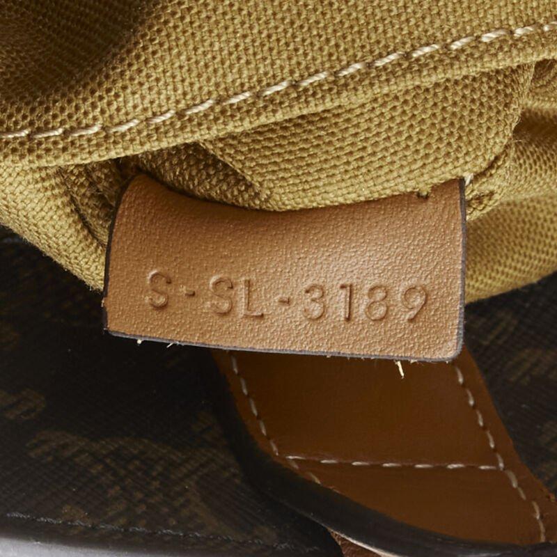 CELINE Hedi Slimane Borsa Triomphe in tela marrone con monogramma Vertical Cabas in vendita 6