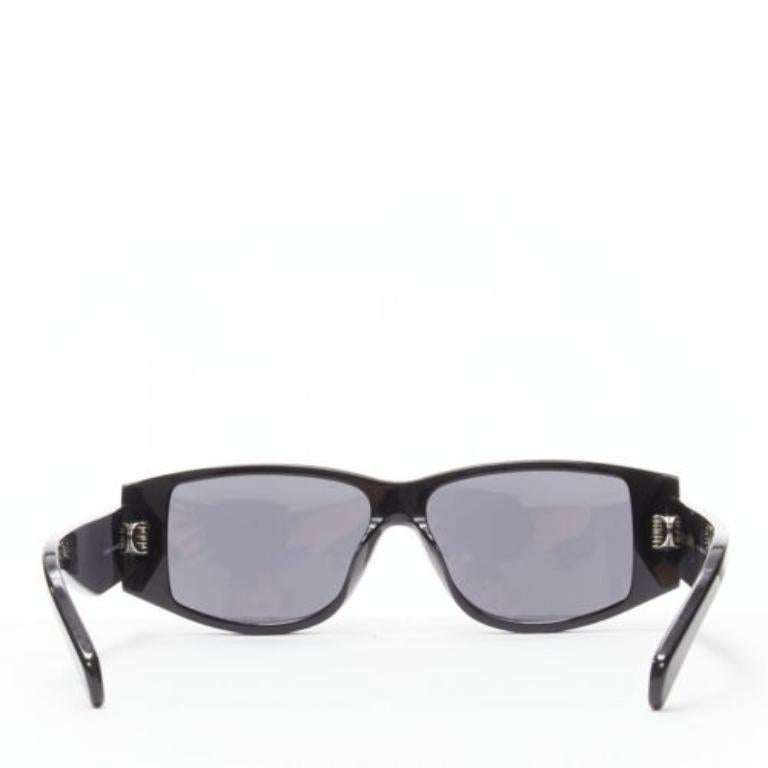 Women's CELINE Hedi Slimane Triomphe CL40227U black gold logo acetate sunglasses