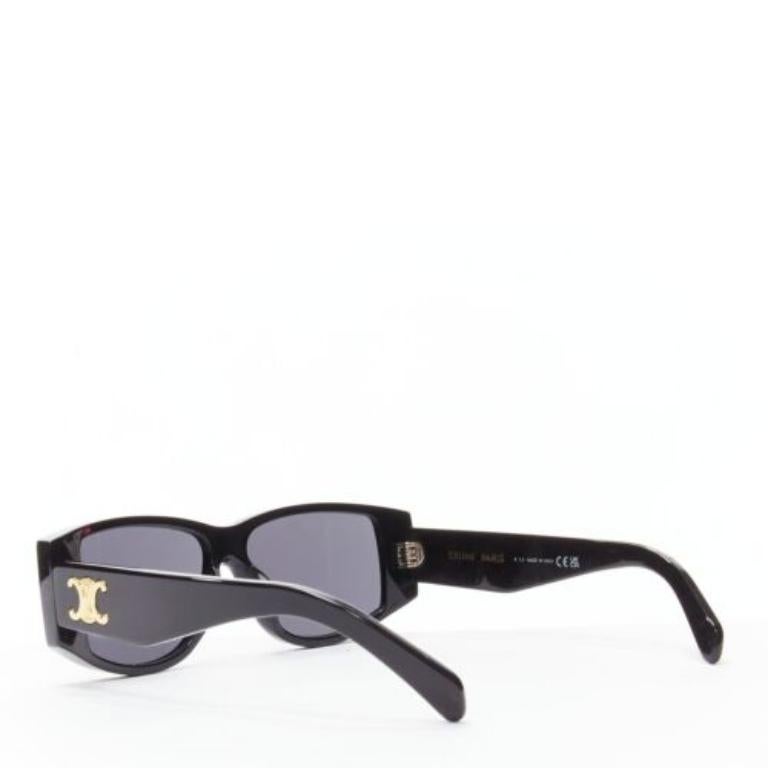 CELINE Hedi Slimane Triomphe CL40227U black gold logo acetate sunglasses 1