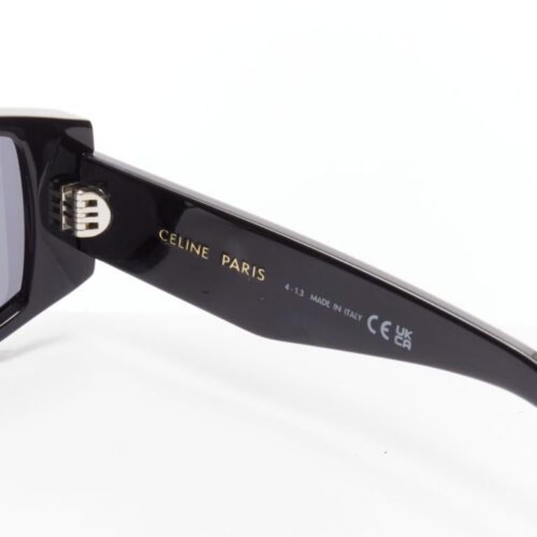 CELINE Hedi Slimane Triomphe CL40227U black gold logo acetate sunglasses 2
