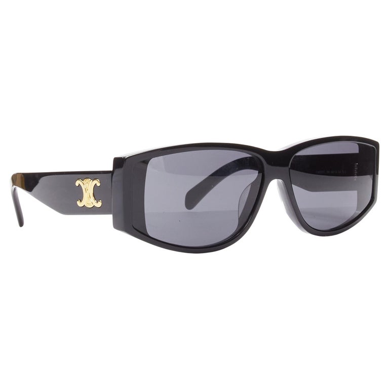 Celine Black Pebbled Leather Eyewear Sleeve with Gold Logo Celine Sunglasses Unboxing and Try-On | Designer Christmas  main image 2