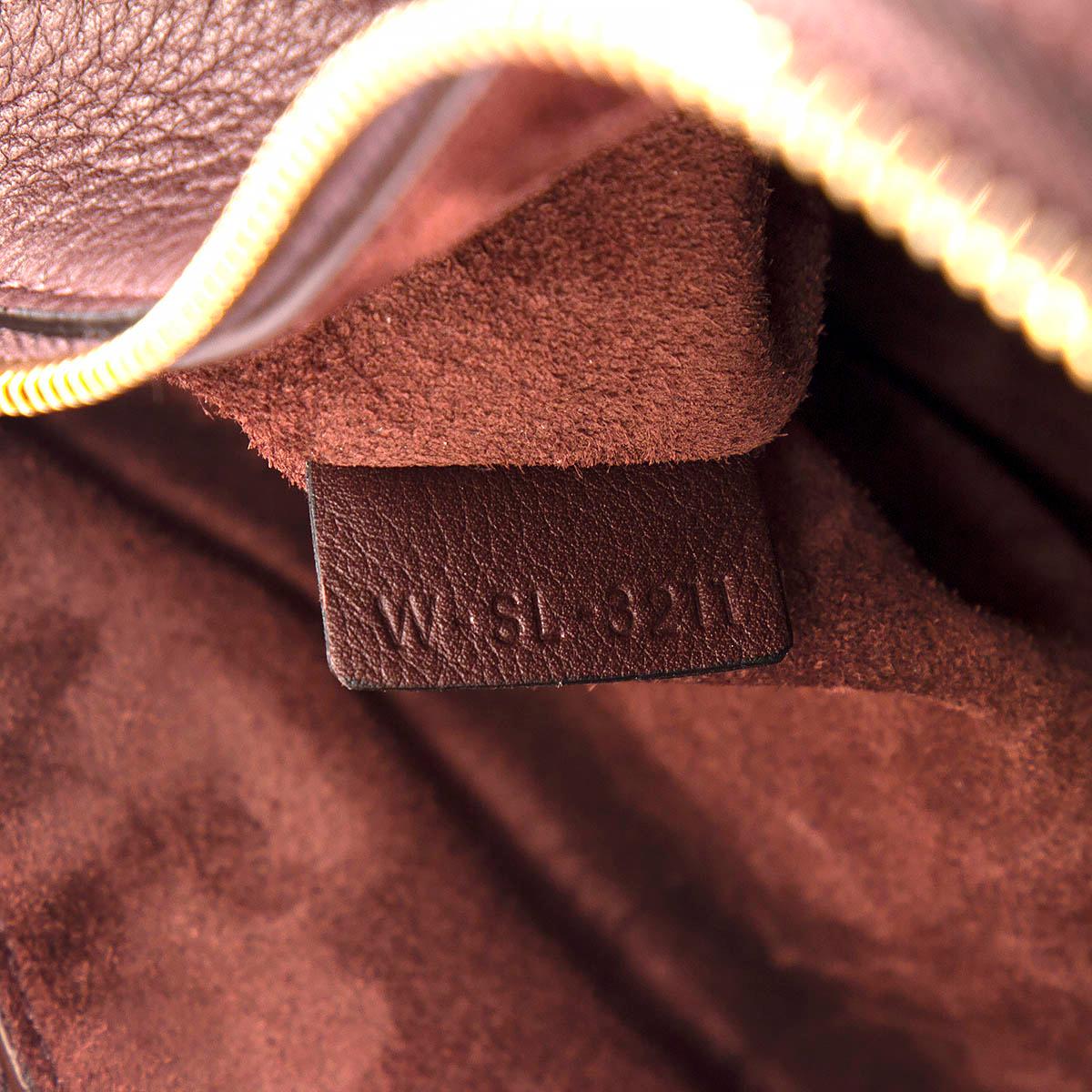 Céline - Sac à bandoulière ROMY MEDIUM en cuir marron pacanier 3