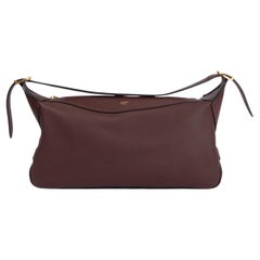 CELINE Hickory brown leather ROMY MEDIUM Shoulder Bag