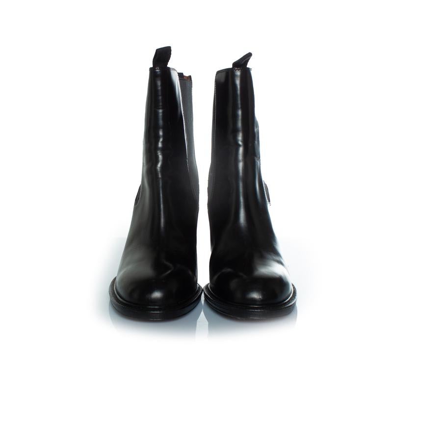 Celine, High shine leather Chelsea boots In Excellent Condition For Sale In AMSTERDAM, NL