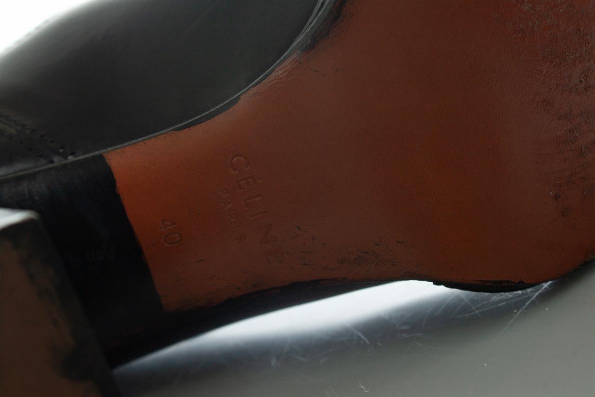 Celine, High shine leather Chelsea boots For Sale 3