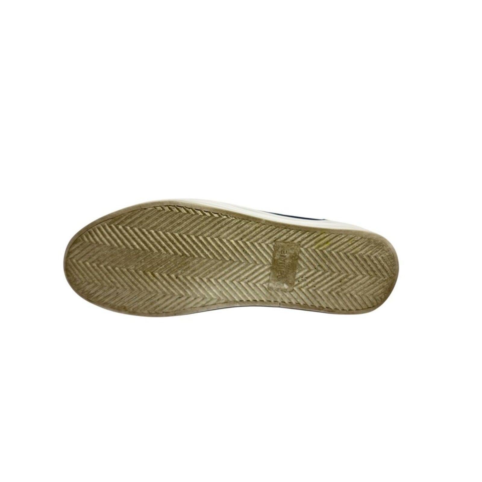 Celine - Baskets à semelle haute en textile marine avec logo Sz.38 en vente 1