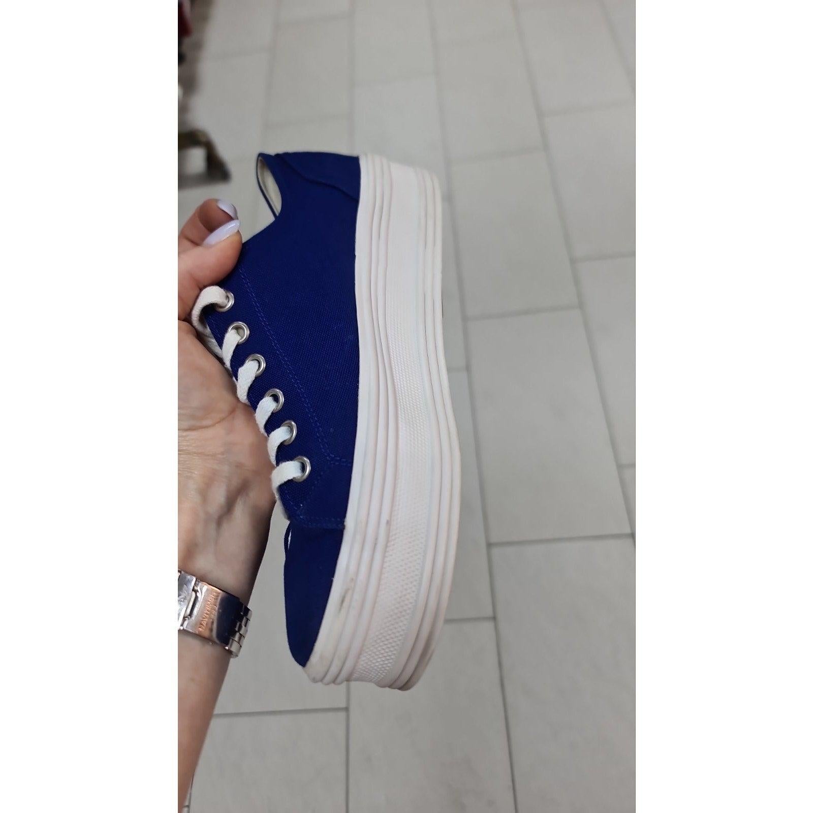 Scarpe da ginnastica Celine con logo in tessuto a suola alta  Sz.38 in vendita 3
