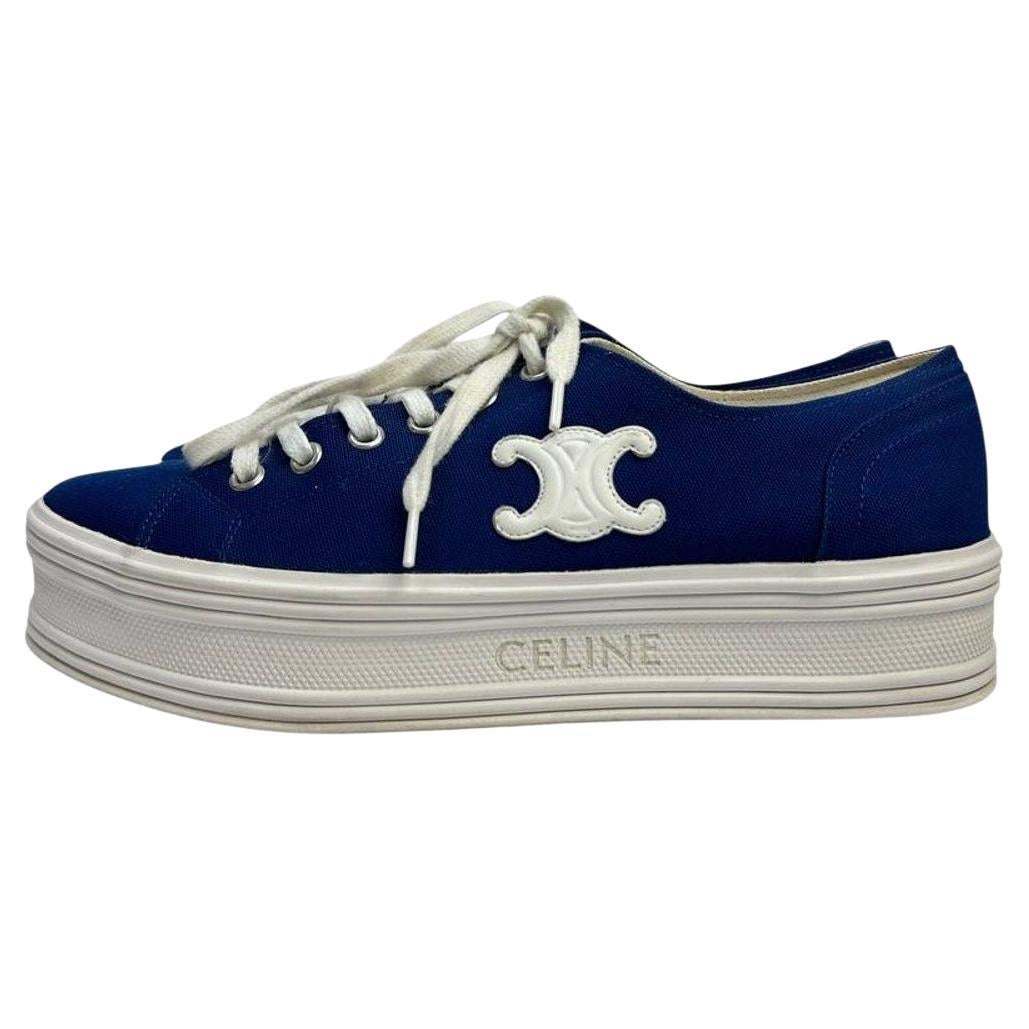 Scarpe da ginnastica Celine con logo in tessuto a suola alta  Sz.38 in vendita