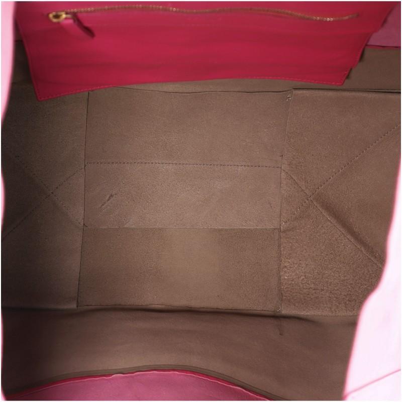 Pink Celine Horizontal Bi-Cabas Tote Leather Large