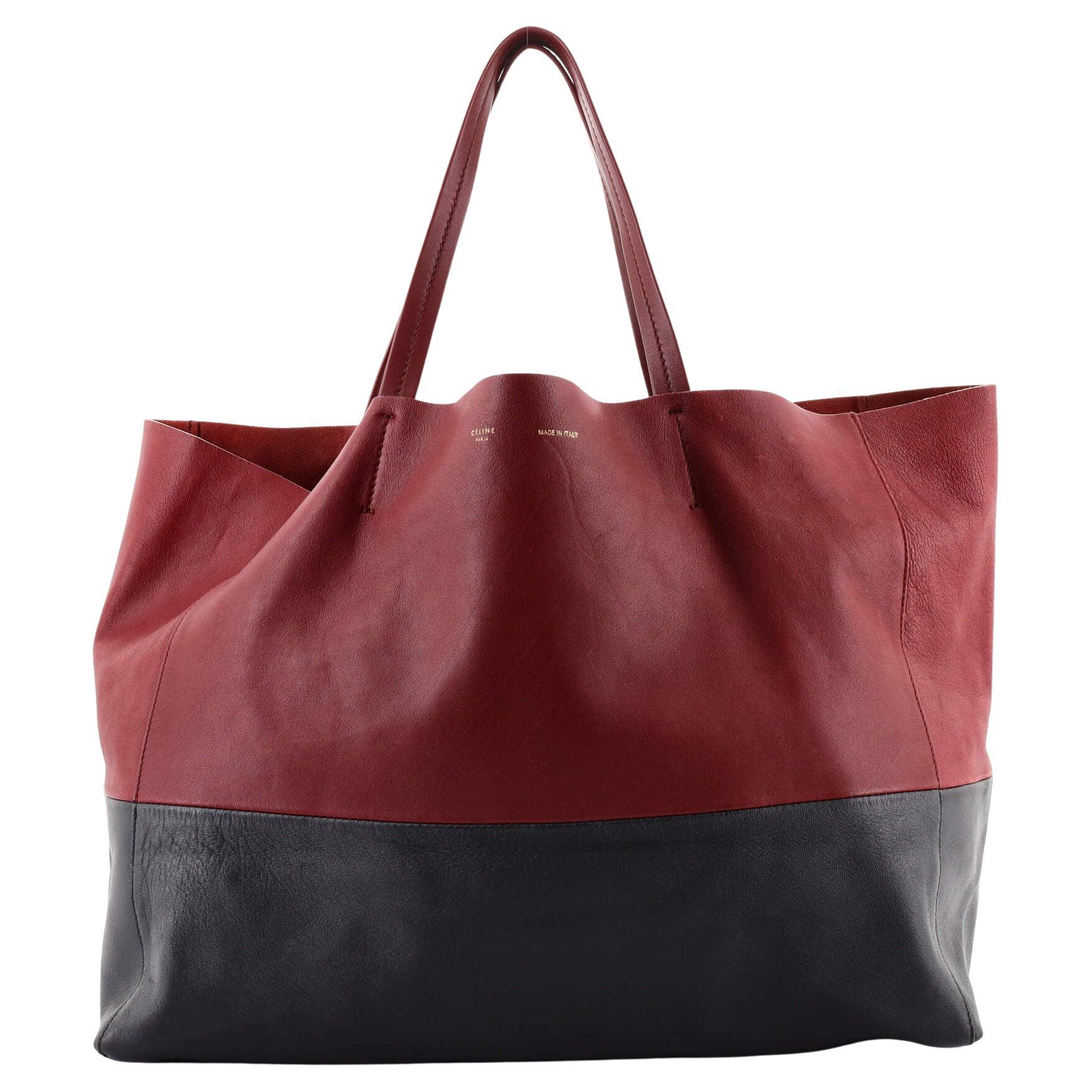 Celine Horizontal Bi-Cabas Tote Leather Large For Sale at 1stDibs
