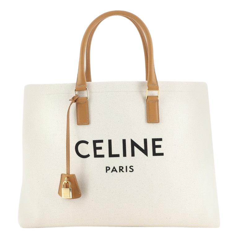 Celine Horizontal Cabas Tote Canvas with Leather For Sale at 1stDibs