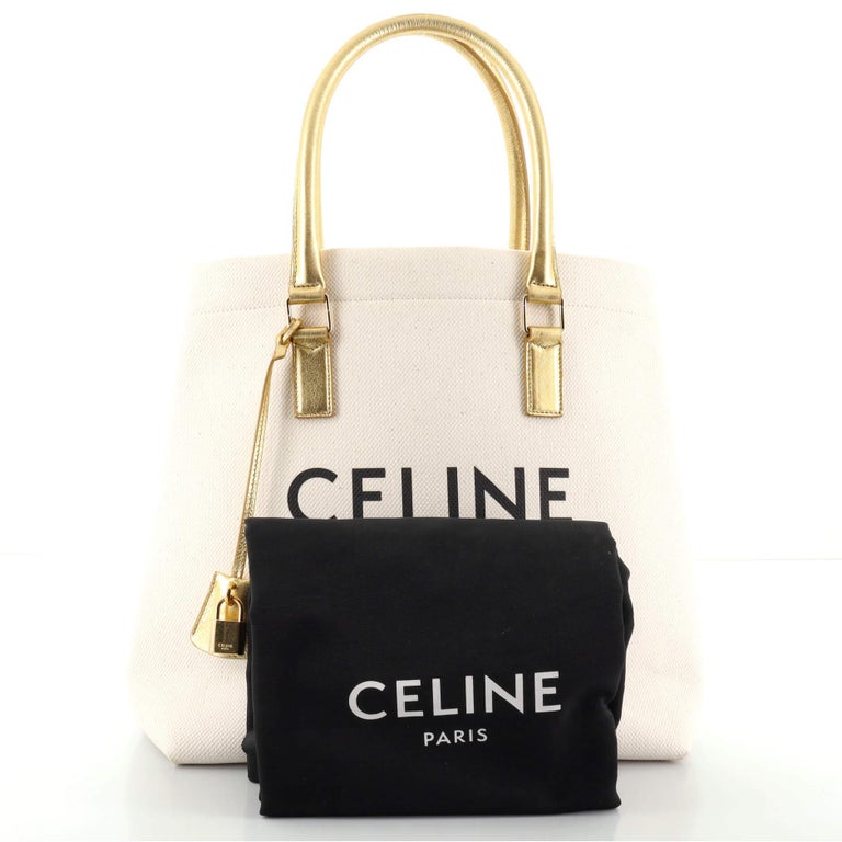 Celine - Drawstring Small Triomphe Canvas Bag Beige for Women - 24S