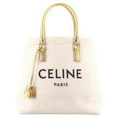 Celine Horizontal Cabas Tote Canvas with Leather Small