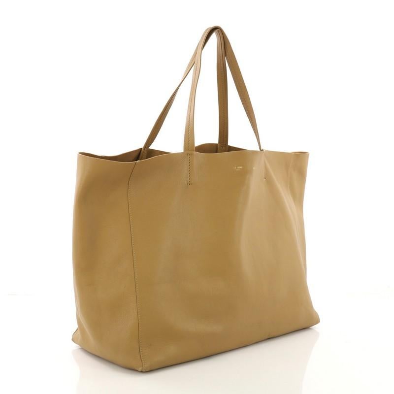 Brown Celine Horizontal Cabas Tote Leather Large