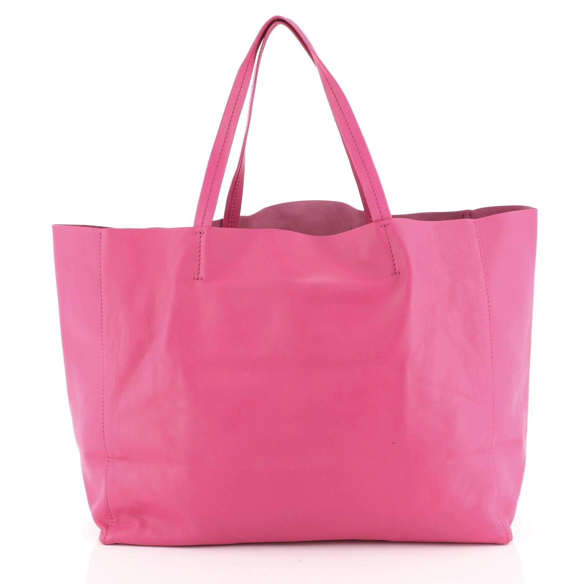 Pink Celine Horizontal Cabas Tote Leather Large