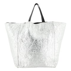 Celine Horizontal Cabas Tote Metallic Leather Large