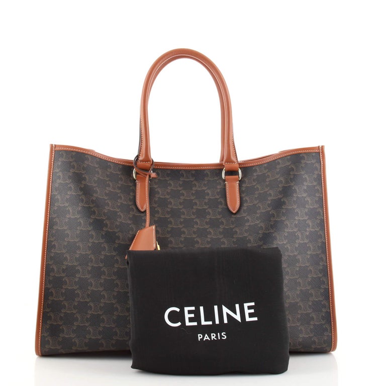 Celine Small Cabas Vertical Tote Black Textlie – Coco Approved Studio