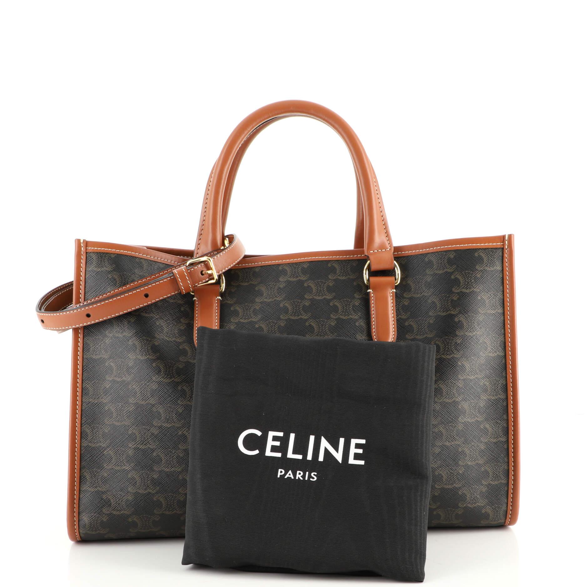 Celine Besace Flap Bag Triomphe Coated Canvas Mini at 1stDibs